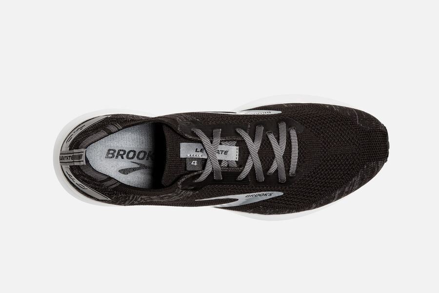 Brooks Levitate 4 Road Running Shoes Mens Black/White 845239-MQL